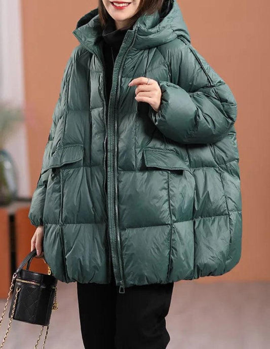 Anorak Vert Femme Élégance Naturelle