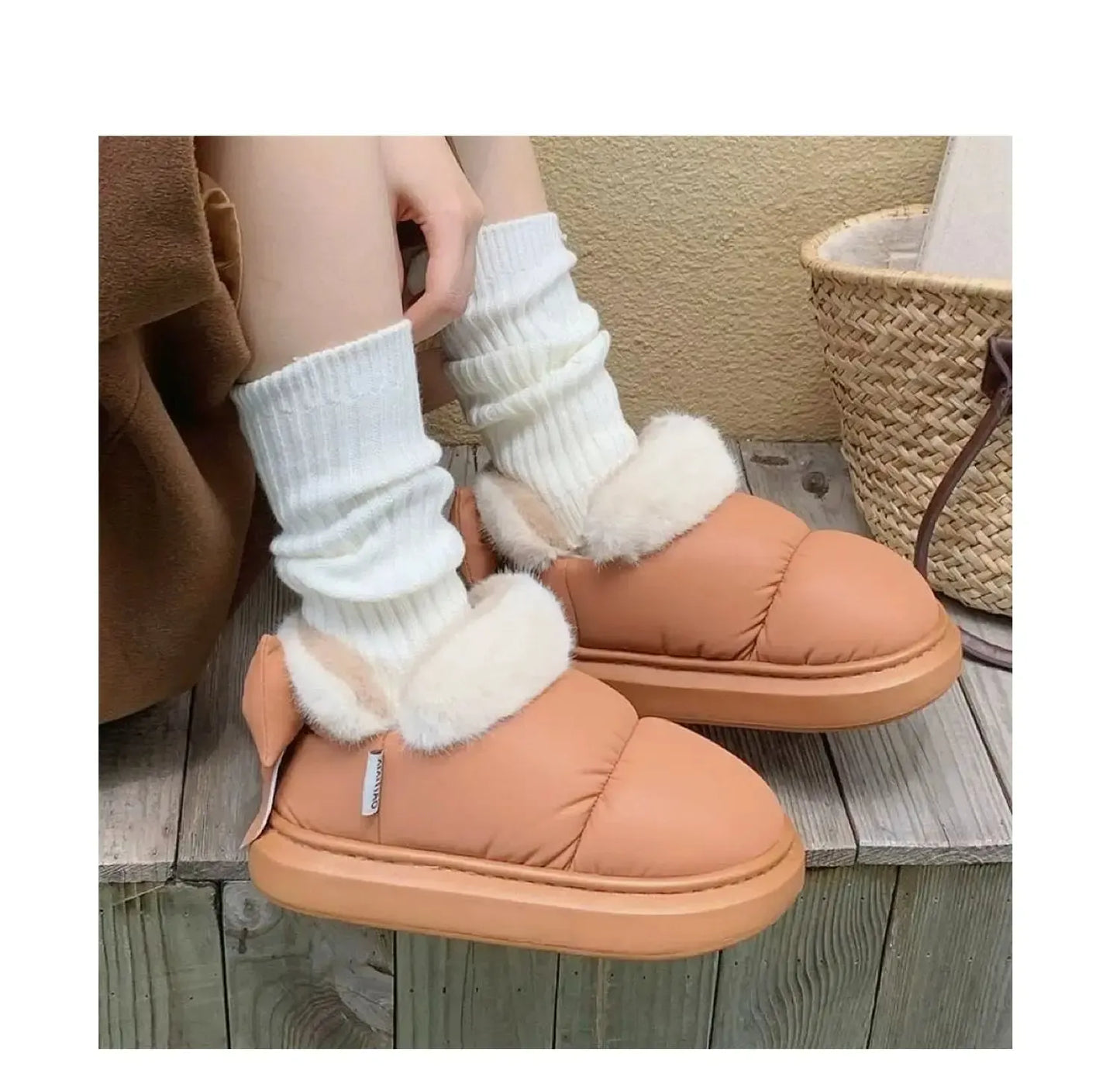 Bottines Matelassées en Fourrure Élégante