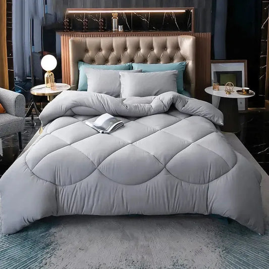 Couverture Matelassée Chic en Gris Clair