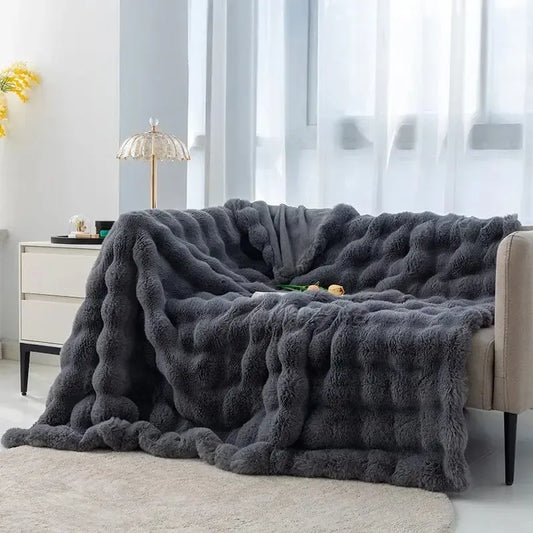 Nappe de Lit Matelassée en Gris Élégant