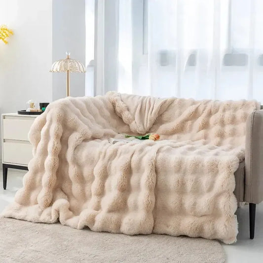 Couverture Matelassée Chic Beige-Crème