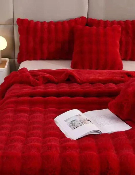 Couvre-lit Matelassé Éclat Rouge
