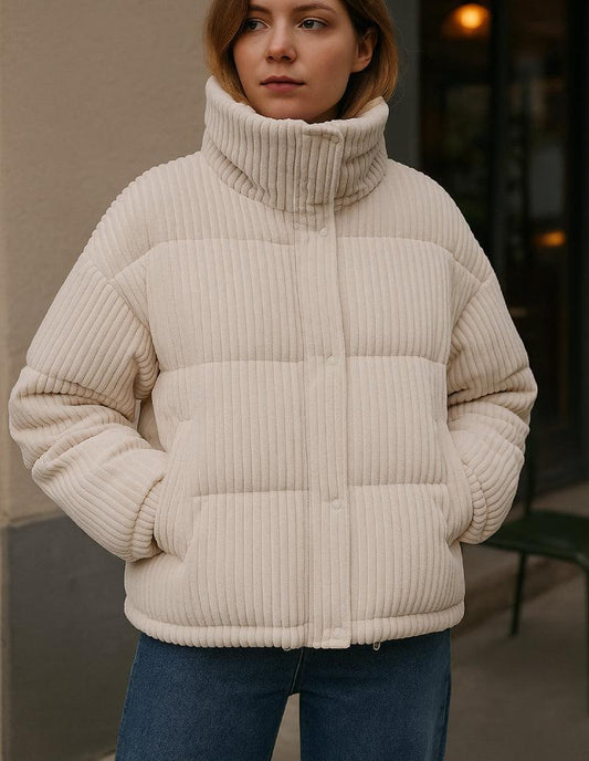 Doudoune Velours Éclatante Blanche