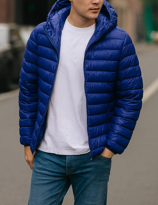 Doudoune Légère Homme Bleu Éclatant