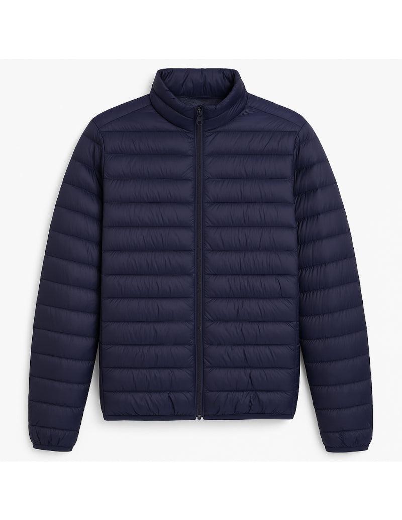 Doudoune Matelassée Légère en Bleu-Marine Chic