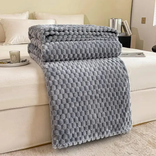 Plaid Matelassé Élégance en Gris