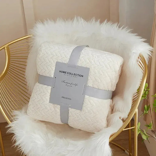 Plaid Matelassé Élégance Beige-Crème pour Canapé
