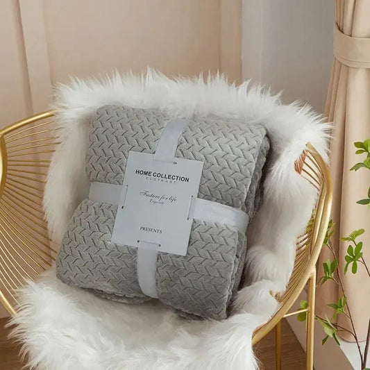 Canapé Gris Light en Plaid Matelassé élégant