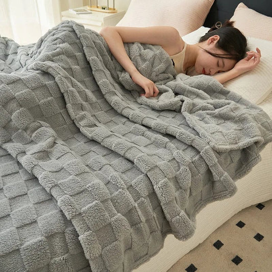 Plaid Matelassé Confort Élégance Grise