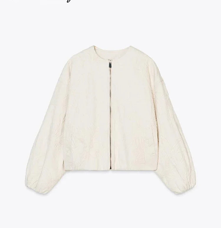 Veste Bomber Féminine à Motifs Floraux