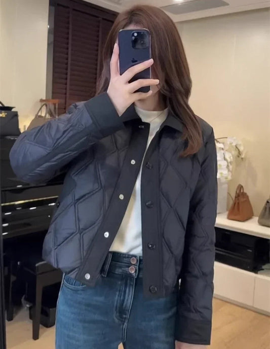Manteau Matelassé Court Femme Élégance Urbane