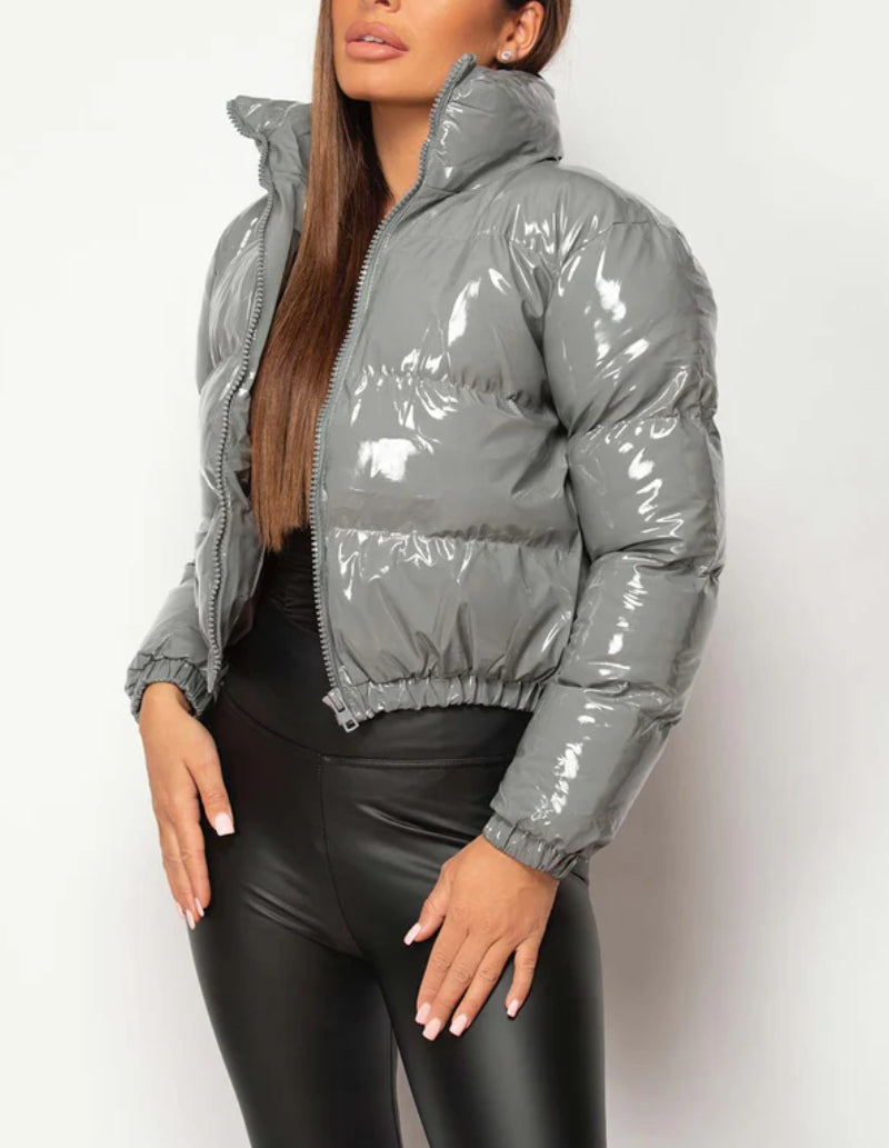 Doudoune Éclatante Gris Chic
