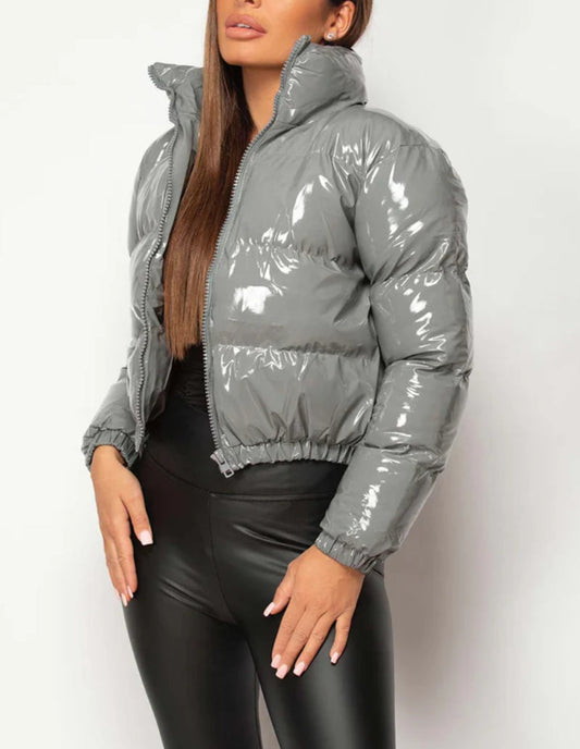Doudoune Éclatante Gris Chic