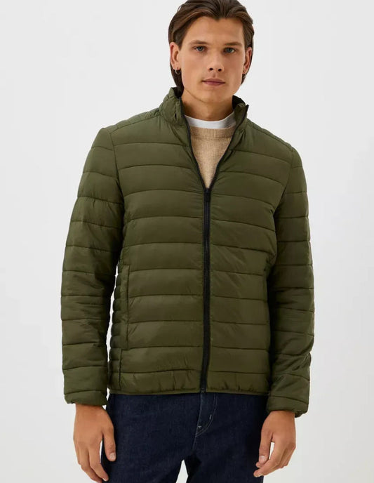 Veste Matelassée Homme Vert Élégance