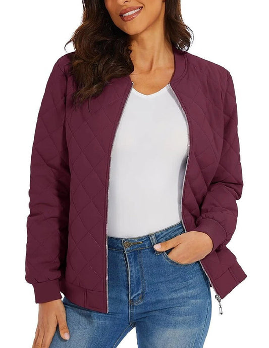 Bomber Femme Bordeaux Chic