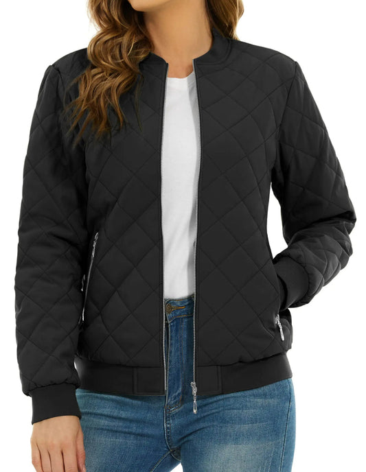 Bomber Femme Noir Chic