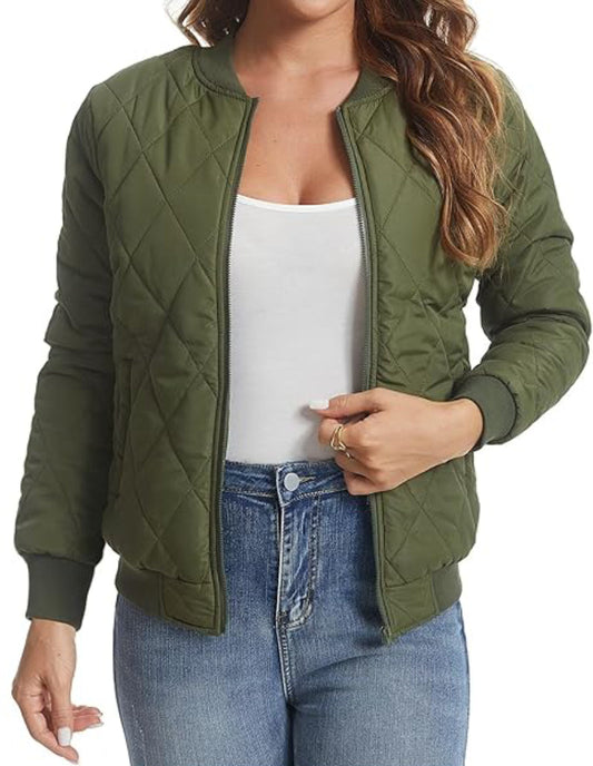 Bombers Femme Kaki Chic