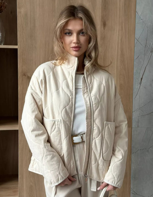 Manteau Matelassé Femme Éclat Blanc