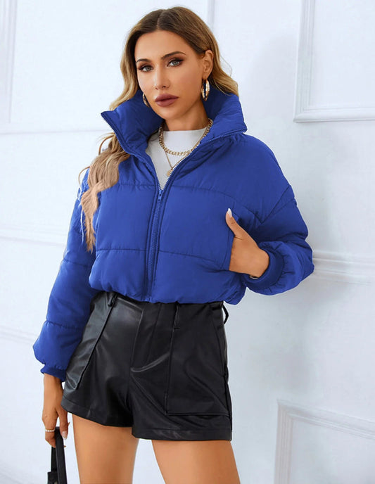 Doudoune Femme Courte Bleu Chic