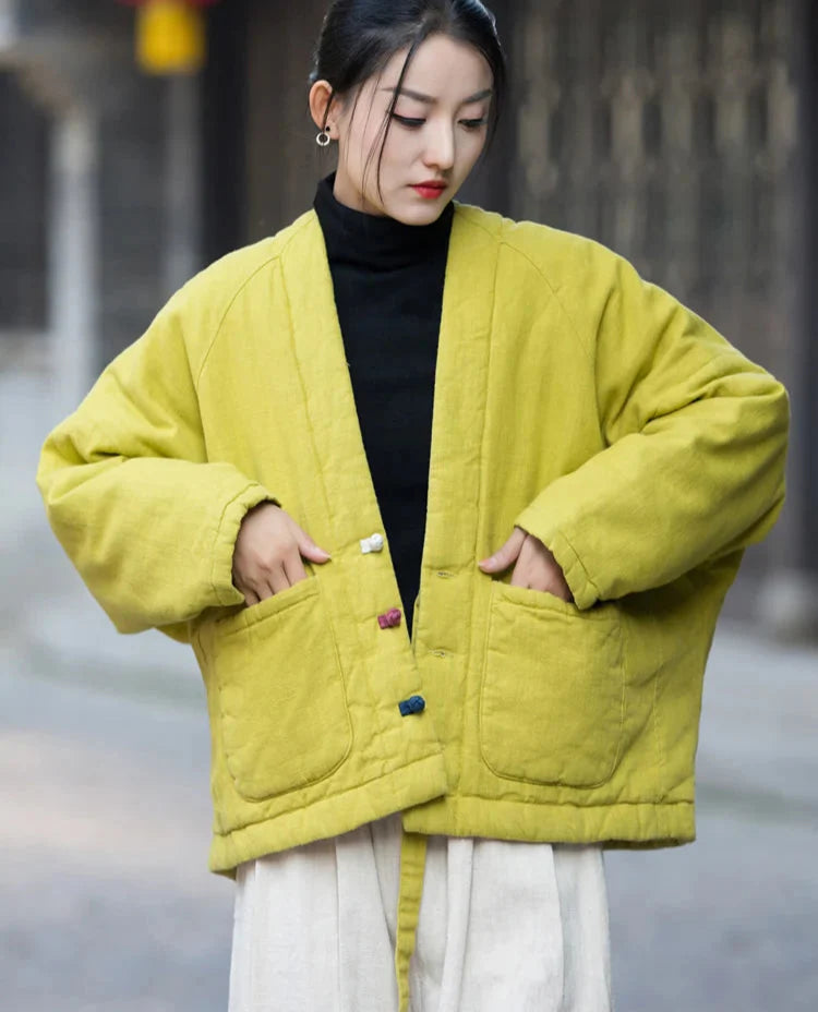 Veste Chinoise Matelassée Femme Élégance