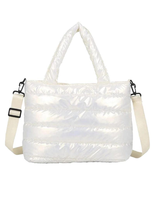 Sac Métalisé Blanchi Matelassé Chic