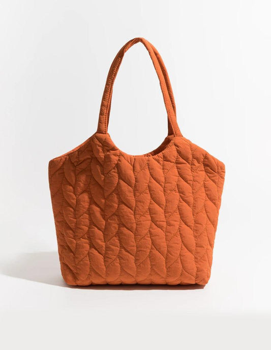 Sac matelassé en orange vibrant