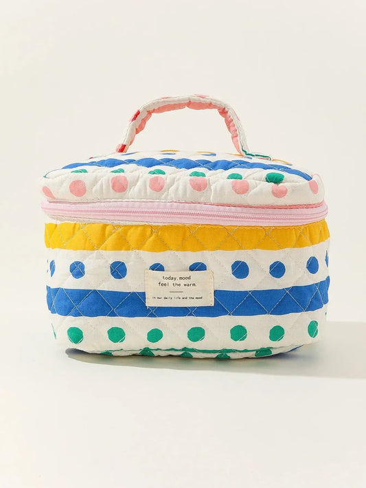 Trousse de Toilette Matelassée à Pois Chic