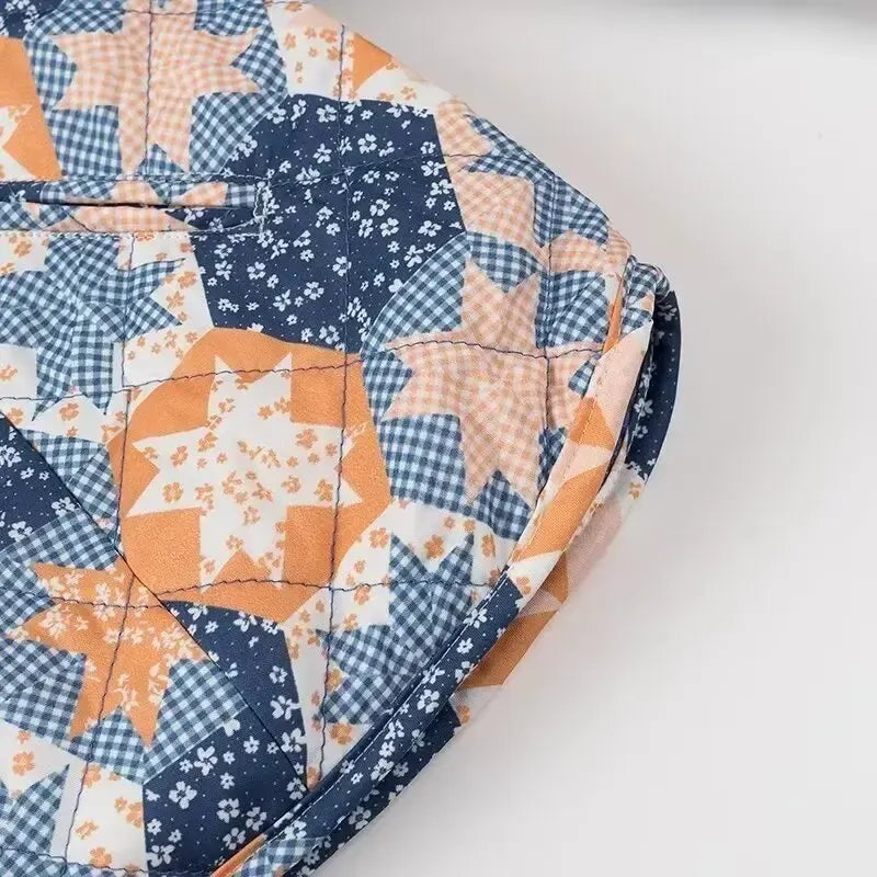 Veste Matelassée Réversible en Bleu Élégant