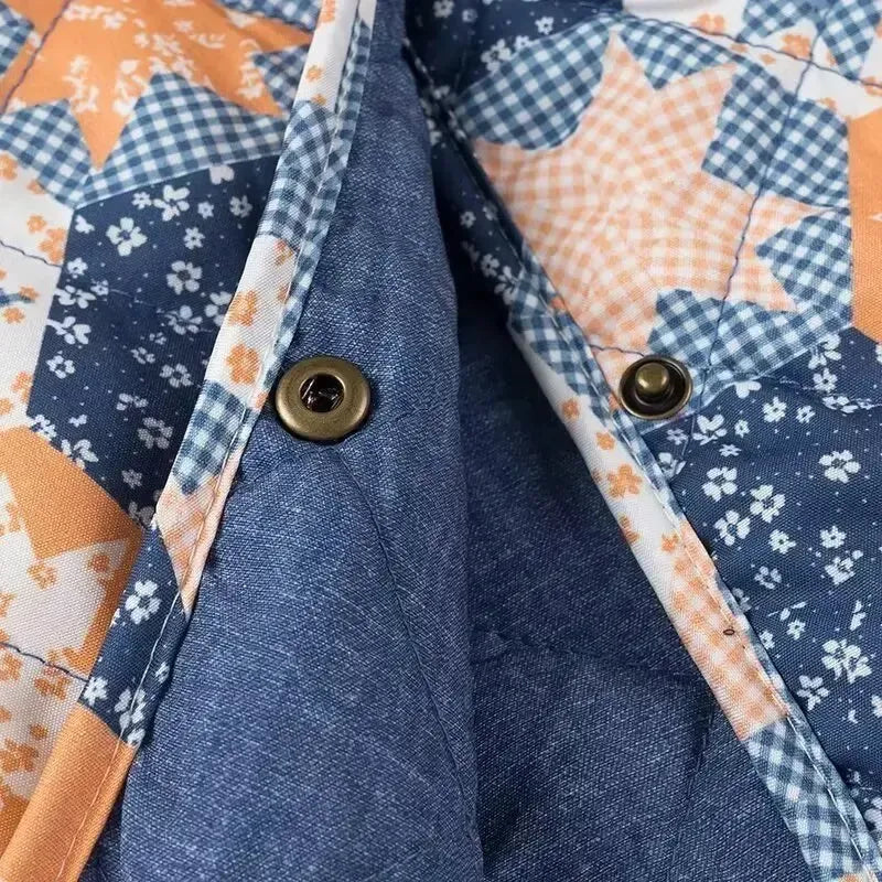 Veste Matelassée Réversible en Bleu Élégant