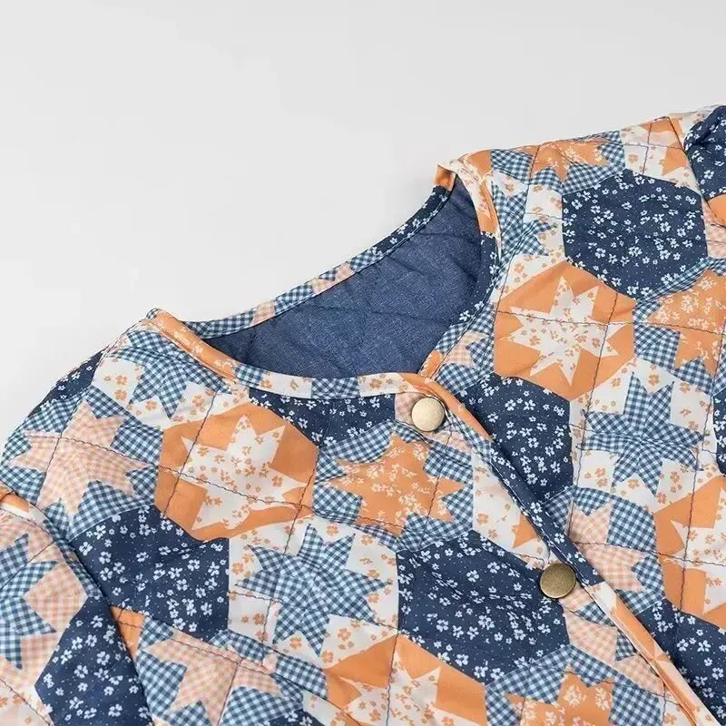 Veste Matelassée Réversible en Bleu Élégant