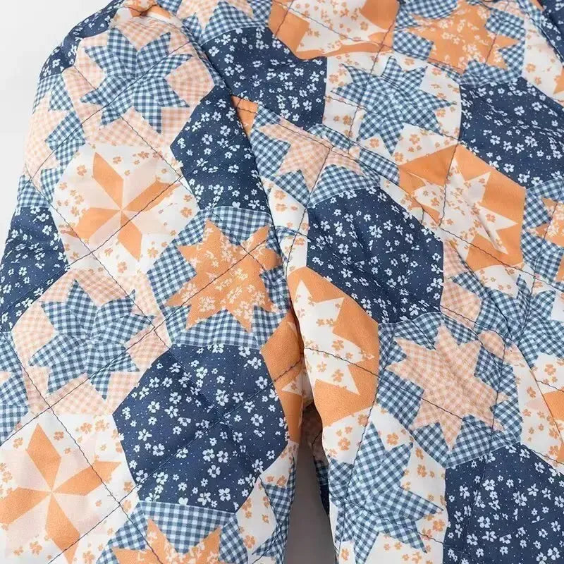 Veste Matelassée Réversible en Bleu Élégant
