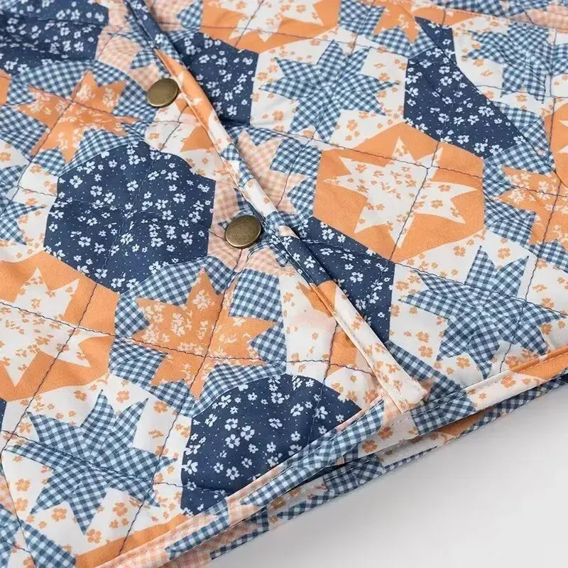 Veste Matelassée Réversible en Bleu Élégant