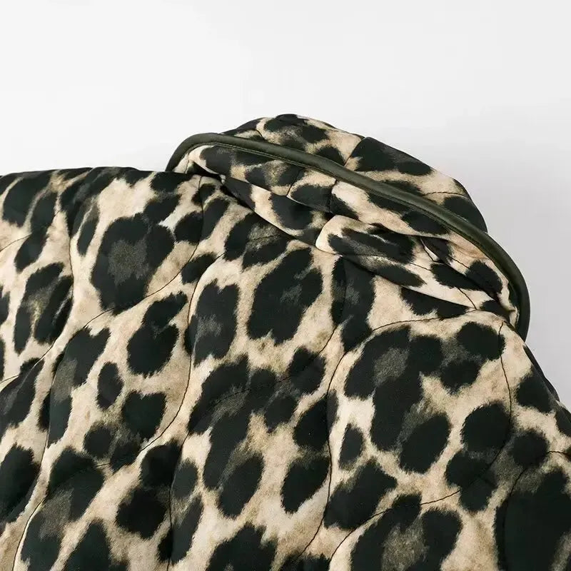 Veste Matelassée Léopard Chic