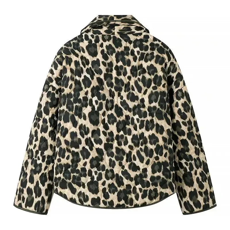 Veste Matelassée Léopard Chic