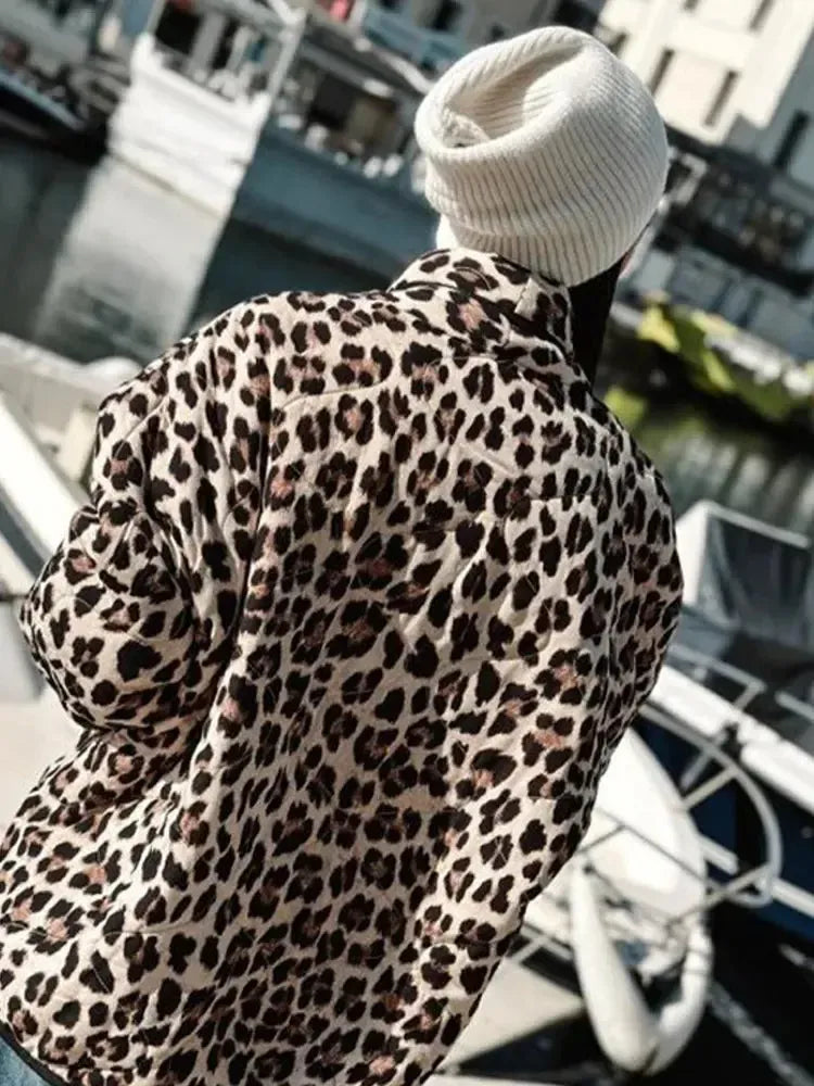 Veste Matelassée Léopard Chic