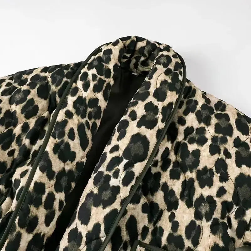 Veste Matelassée Léopard Chic