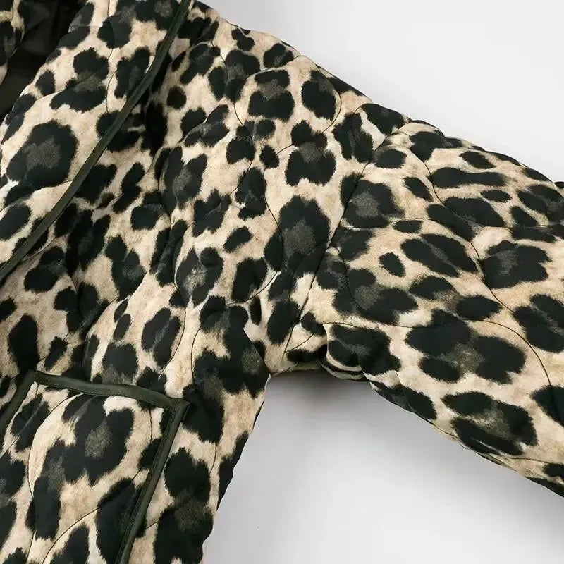 Veste Matelassée Léopard Chic