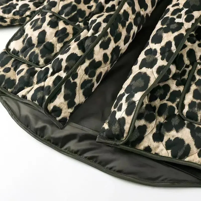 Veste Matelassée Léopard Chic