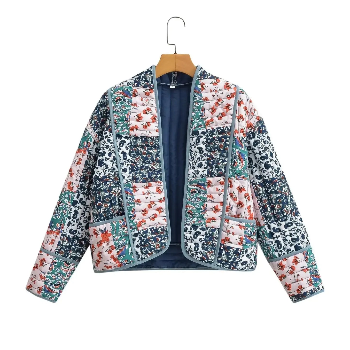 Veste Matelassée Éclatante à Motif
